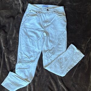 Etica Women's Straight Leg White Distressed Jeans - Sz 25